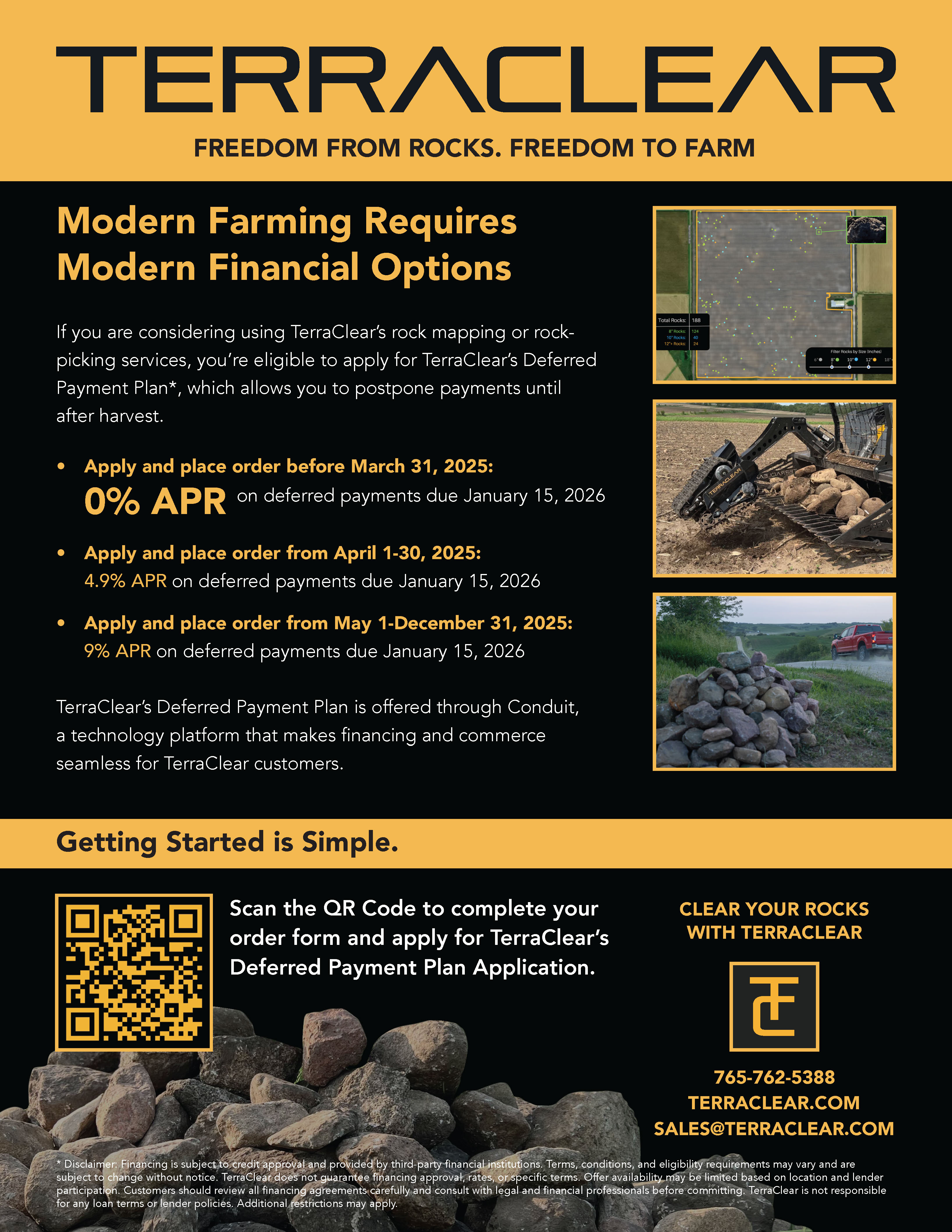 TerraClear deferred payment plan flyer preview